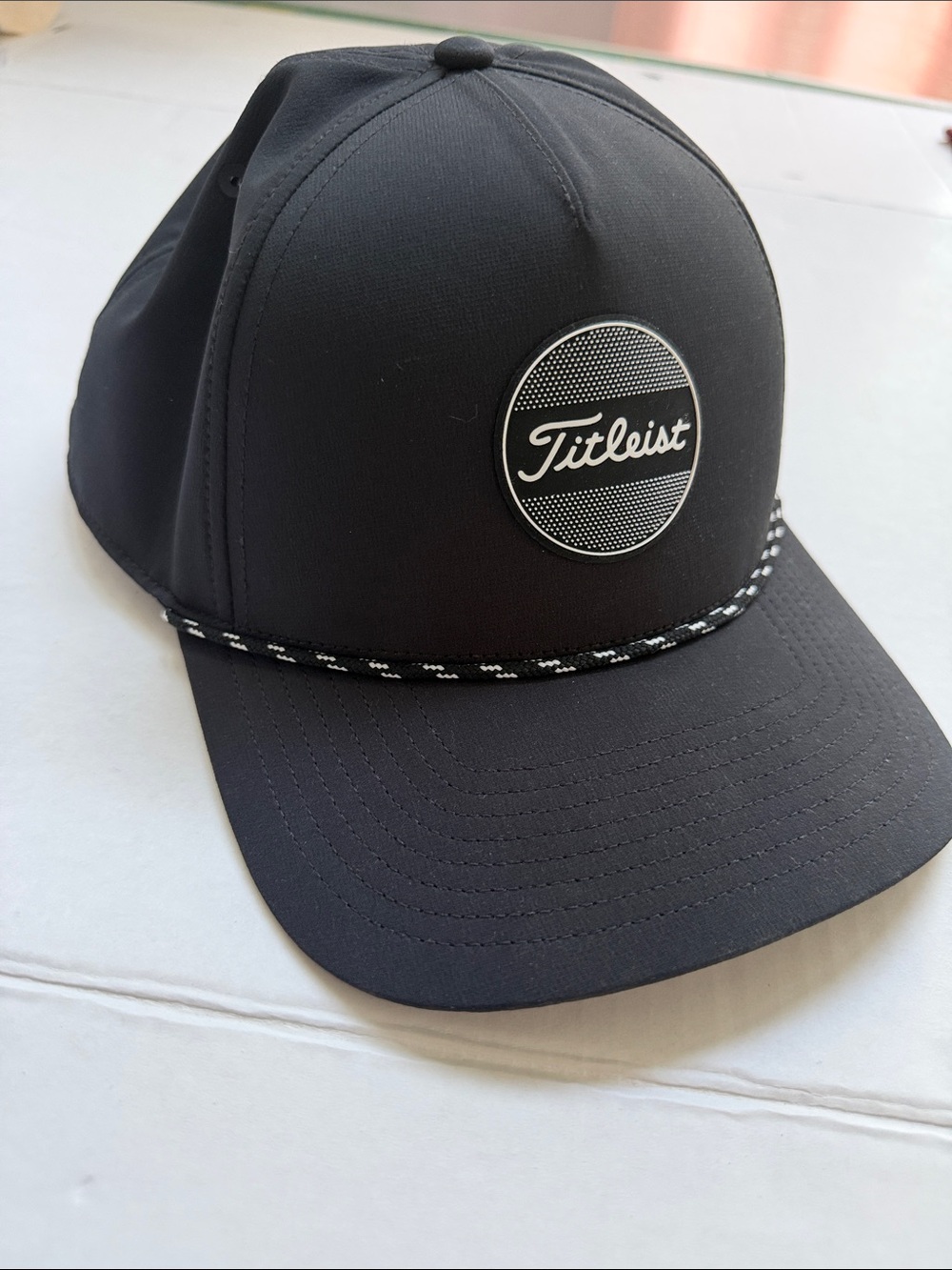 Titleist Black Rope-Trim Snapback Hat